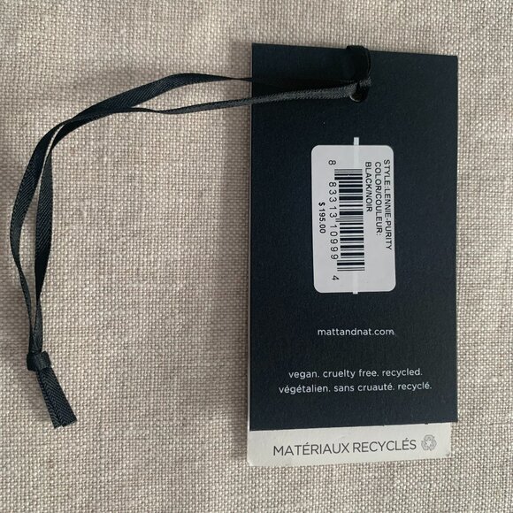 Matt & Nat LENNIE Vegan Tote – Purity Collection – Black (EUC) - Picture 4 of 7